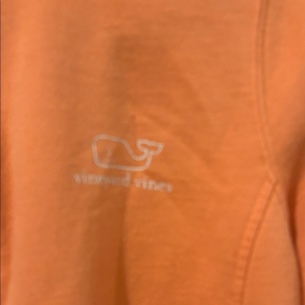 Vineyard Vines Orange Quarter-Zip Pullover - Picture 2 of 4